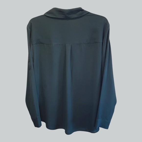 Express Hunter Green Long Sleeve Button Up Shirt XL Euc - Picture 4 of 5